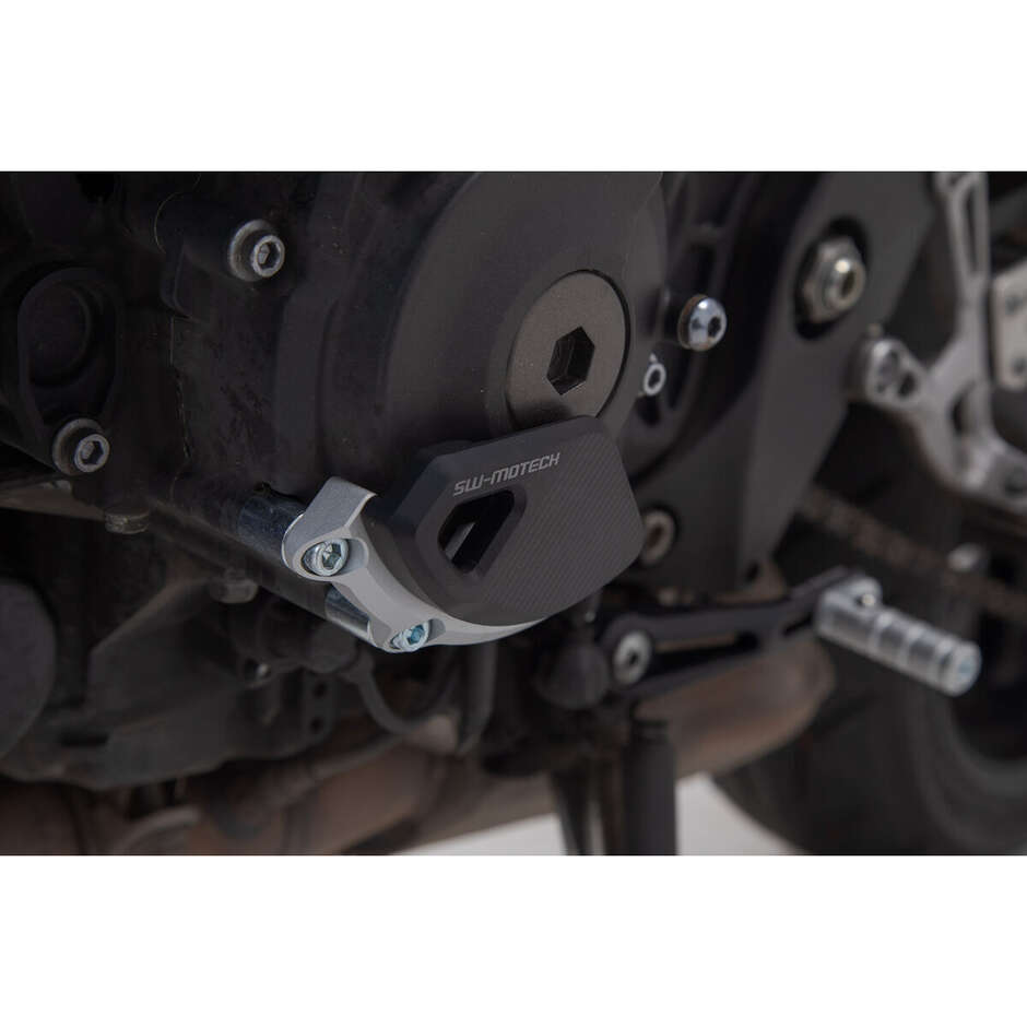 Protezione Del Coperchio Del Vano Motore Argento / Nero Sw-Motech MSS.06.564.10000 Per Yamaha MT-10 / SP (16-)
