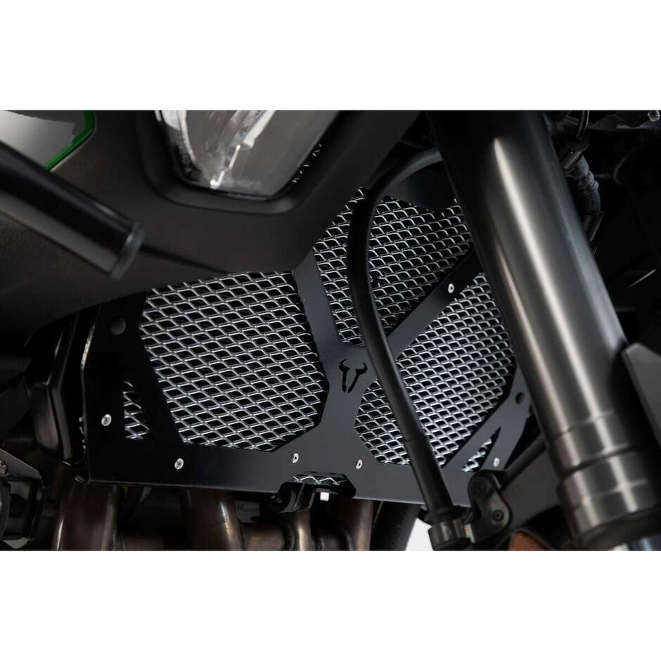 Protezione Del Radiatore Nero / Argento Sw-Motech KLS.08.922.10000 Per Kawasaki Versys 1000 (18-)