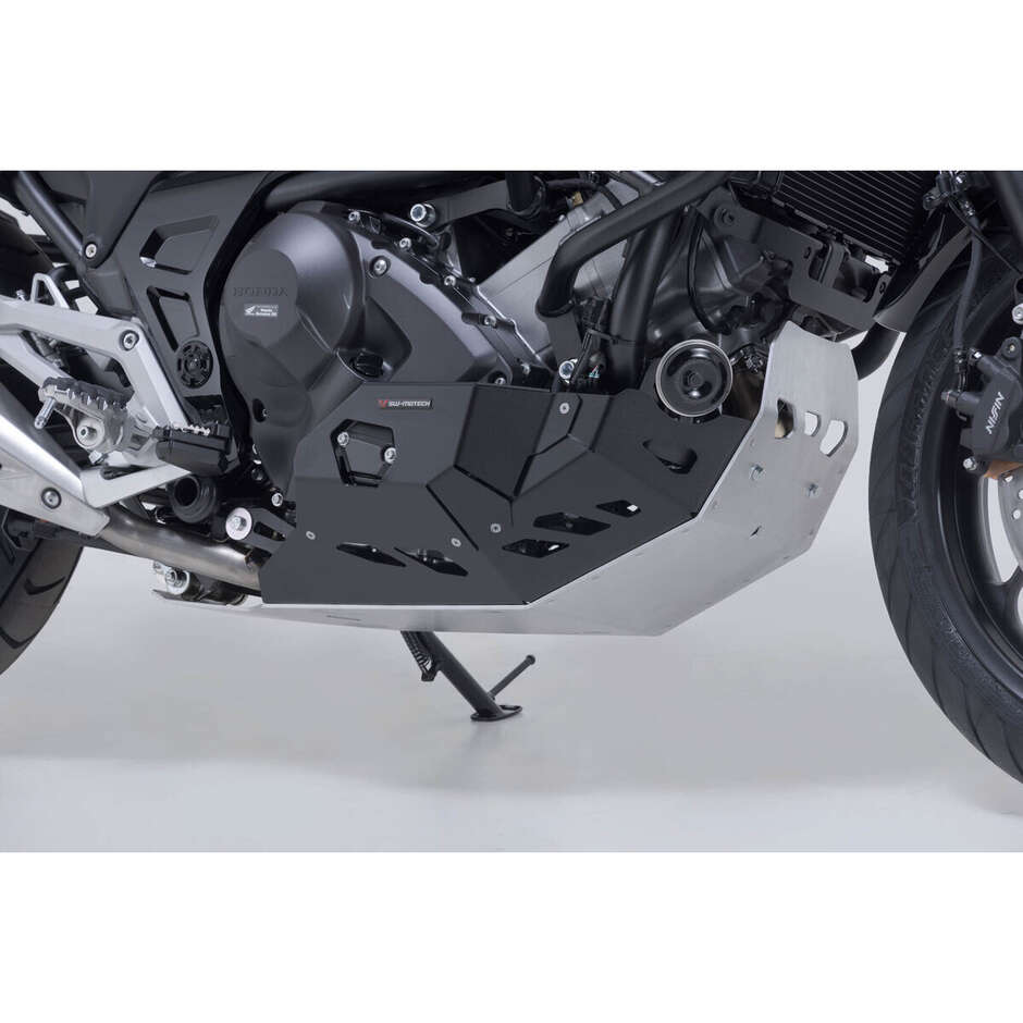 Protezione Motore Argento / Nero Sw-Motech MSS.01.151.10102 Per Honda NC700 / NC750 con DCT
