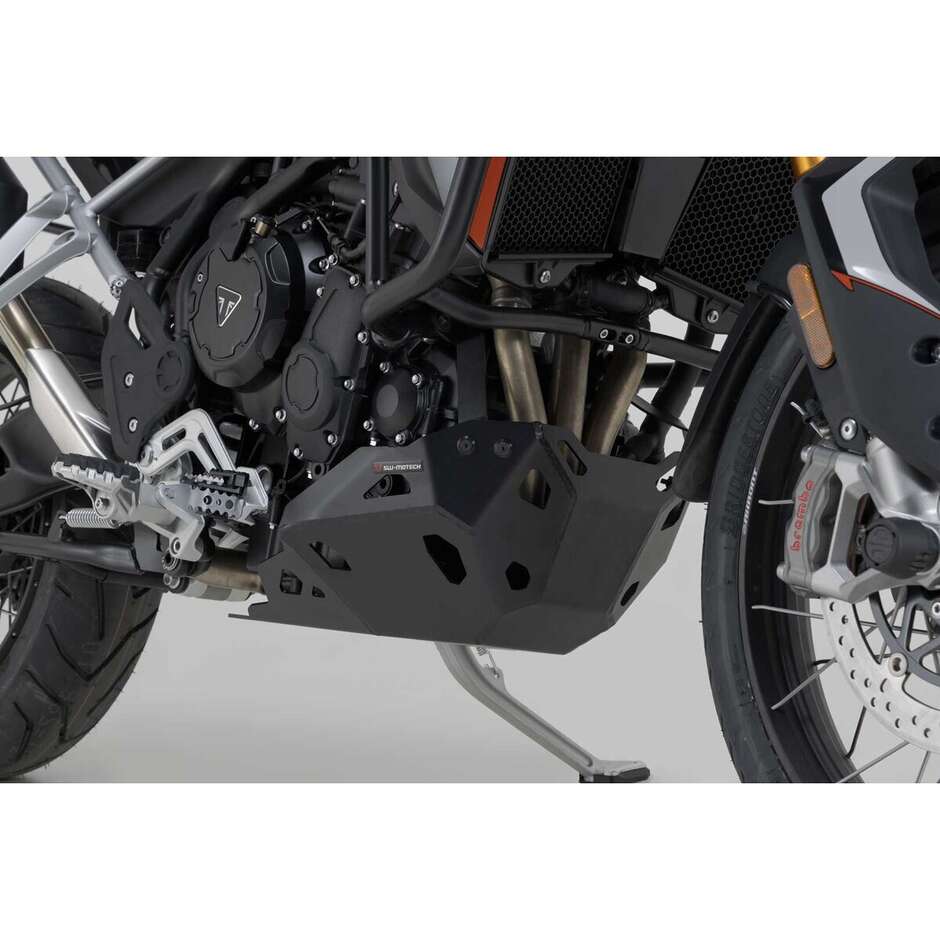 Protezione Motore Nero Sw-Motech MSS.11.608.10000/B Per Triumph Tiger 900 GT/Rally Pro (23-)