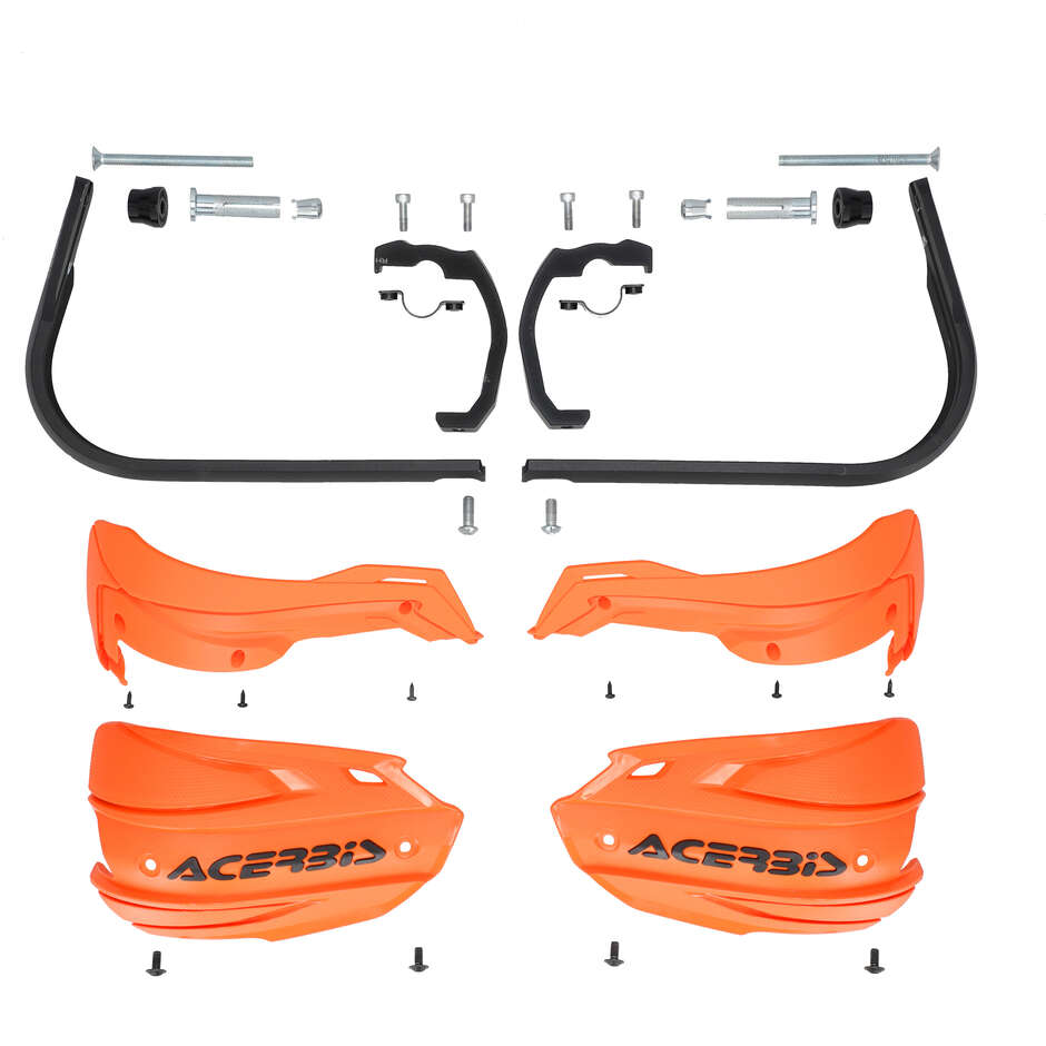 Protège-mains Acerbis ADV TYPE P pour CFMOTO 450 MT (2024-2026) et autres modèles (Orange/Noir)