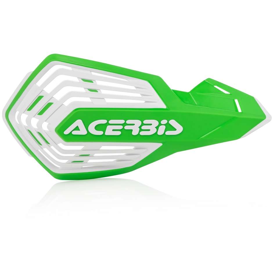 Protège-mains ouverts avec bracelet Acerbis X-FUTURE vert blanc