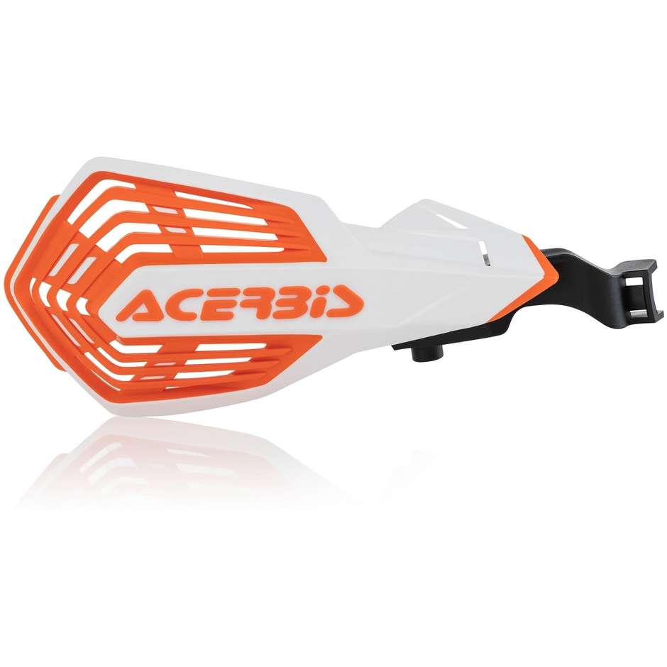 Protège-mains ventilés Acerbis K-FUTURE Blanc Orange Spécifiques pour Différents Modèles