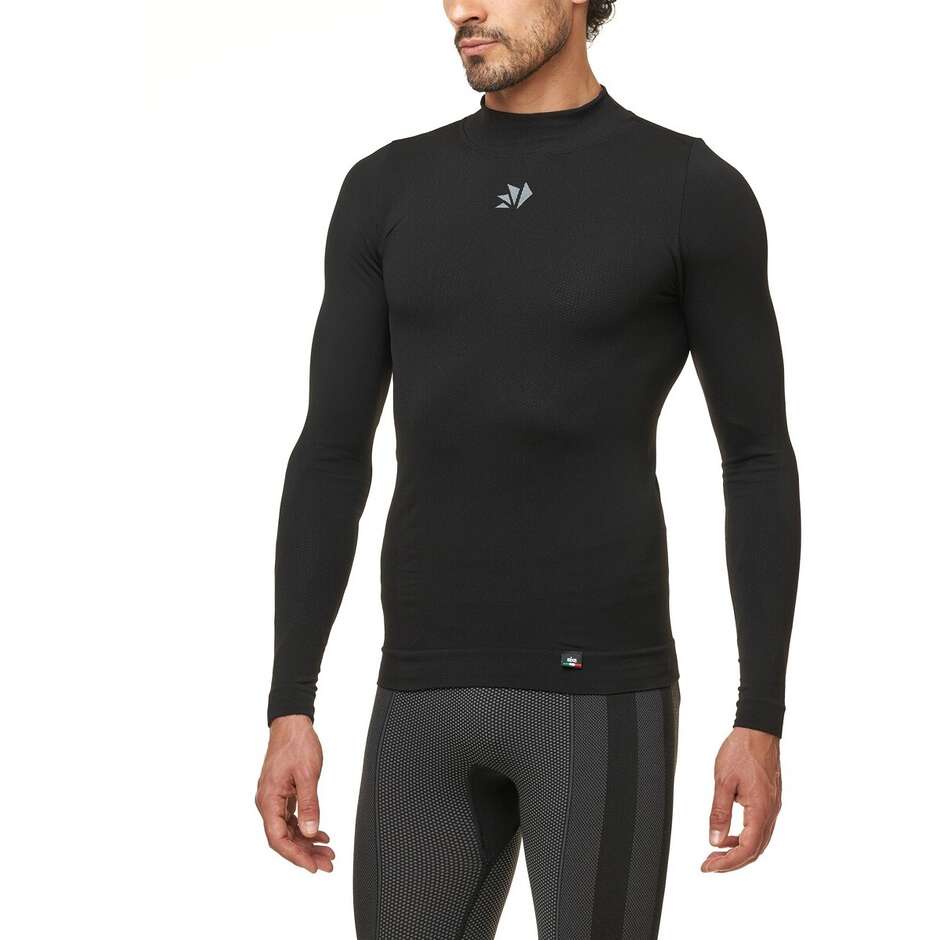 Pull à col roulé intime Sixs TS3 V2 All Black 4 Seasons