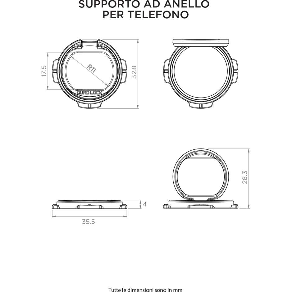 Quad Lock QLA-RNG-2 Phone Ring Holder