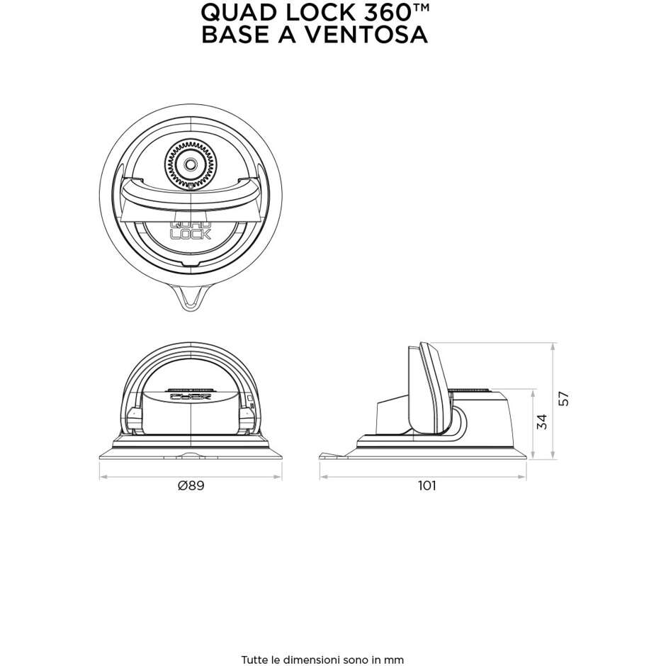 Quad Lock QLP-360-SB Suction Cup Base