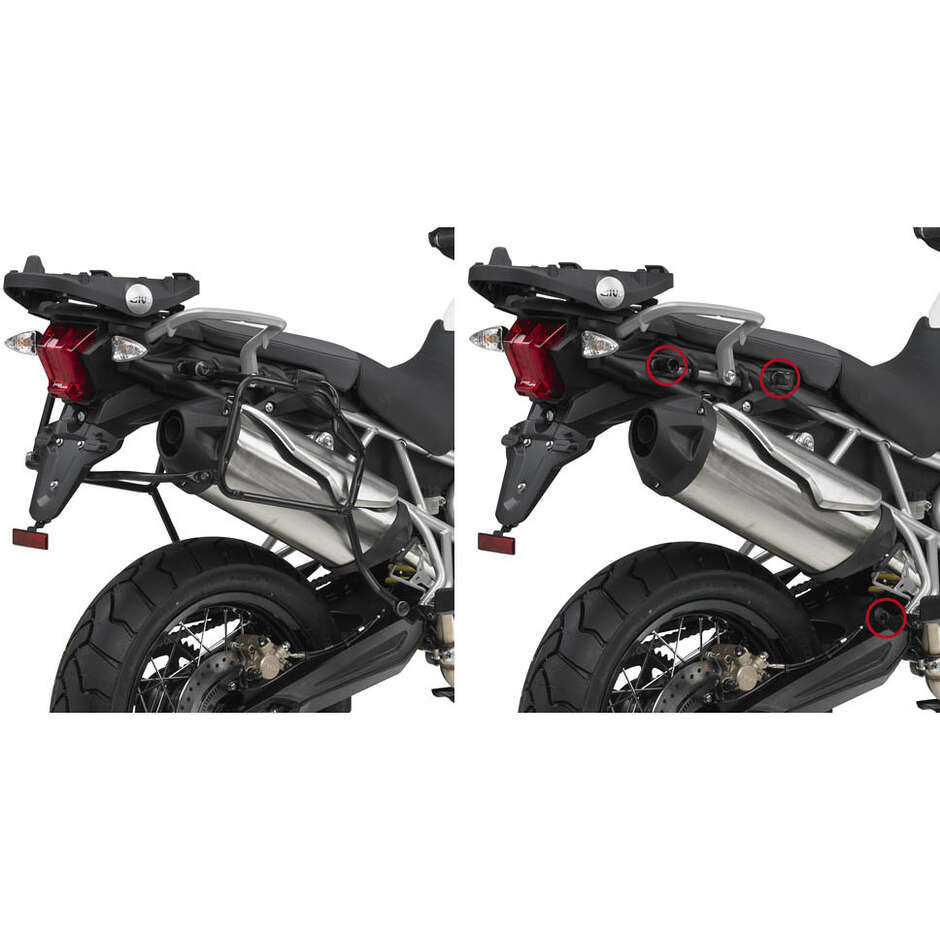 Quick release side case holder specifically for MONOKEY or RETRO FIT Givi PLR6409 cases For TRIUMPH Tiger 800 / 800 XC / 800 XR (11 > 17)