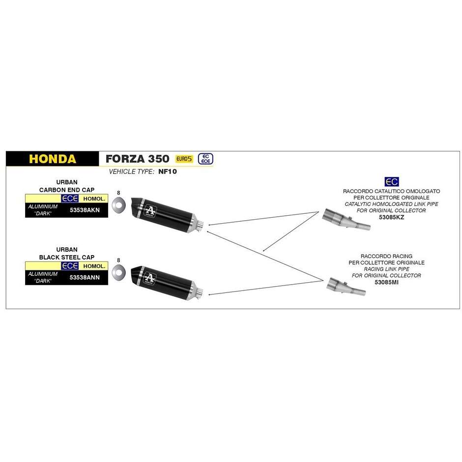 Raccordo catalitico Arrow omologato per scarico Urban Per Honda FORZA 350 (21-24)