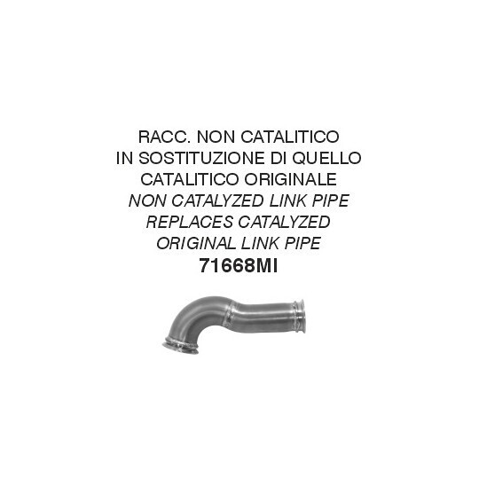 Raccordo centrale non catalitico Per KTM RC 125 / 390 taglia uni