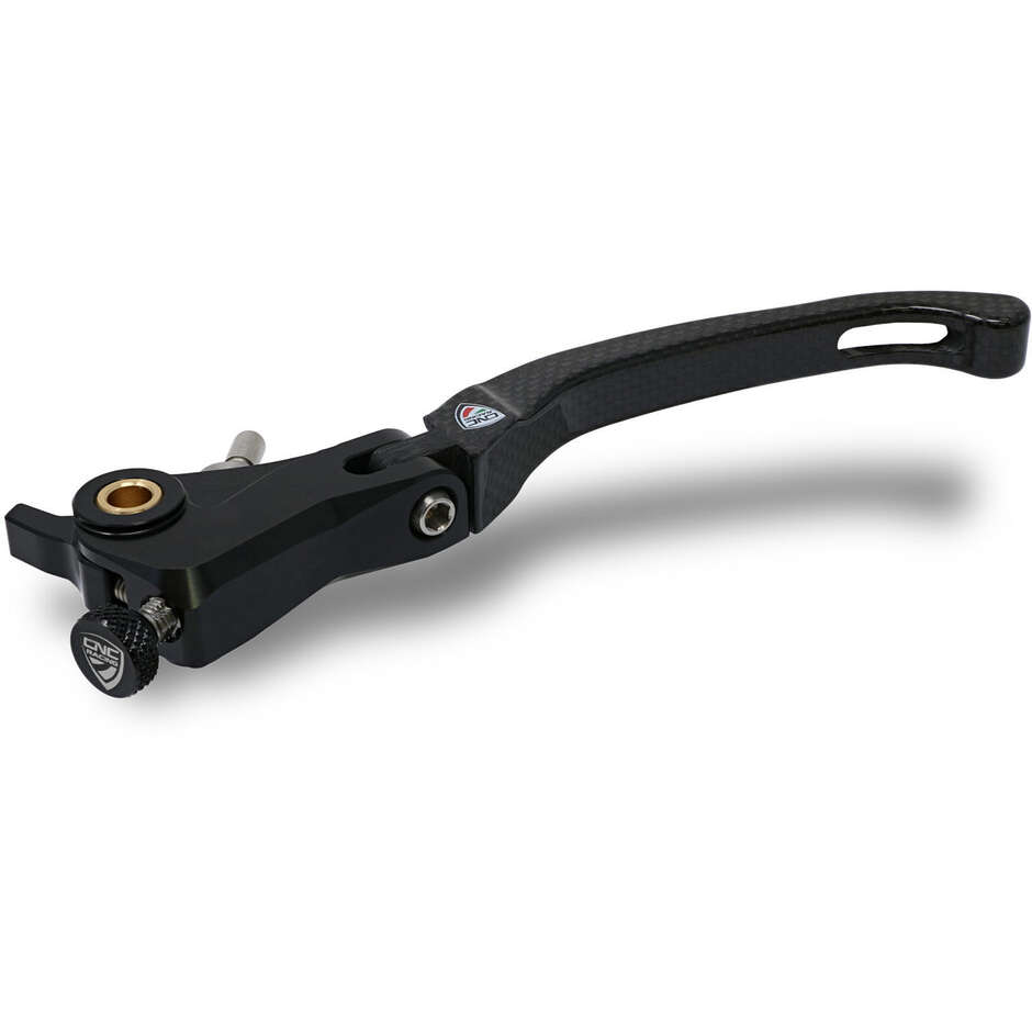 Race LCR49 Folding Clutch Lever - Carbon CNC Racing Polished