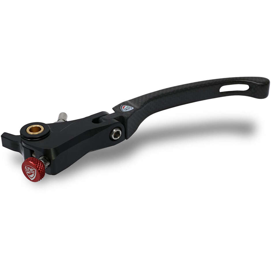 Race LCR49 Folding Clutch Lever - Carbon CNC Racing Polished