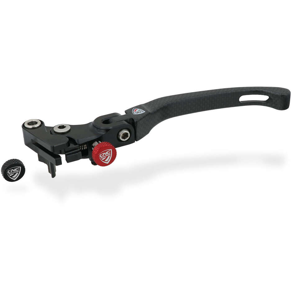 Race LCR50 Folding Clutch Lever - Carbon CNC Racing Polished