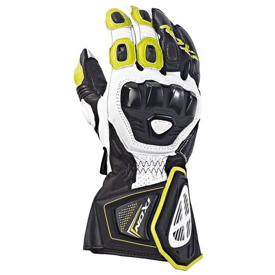 Racing Gloves Ixon Leather Rs PRO HP Black / Yellow Fluo