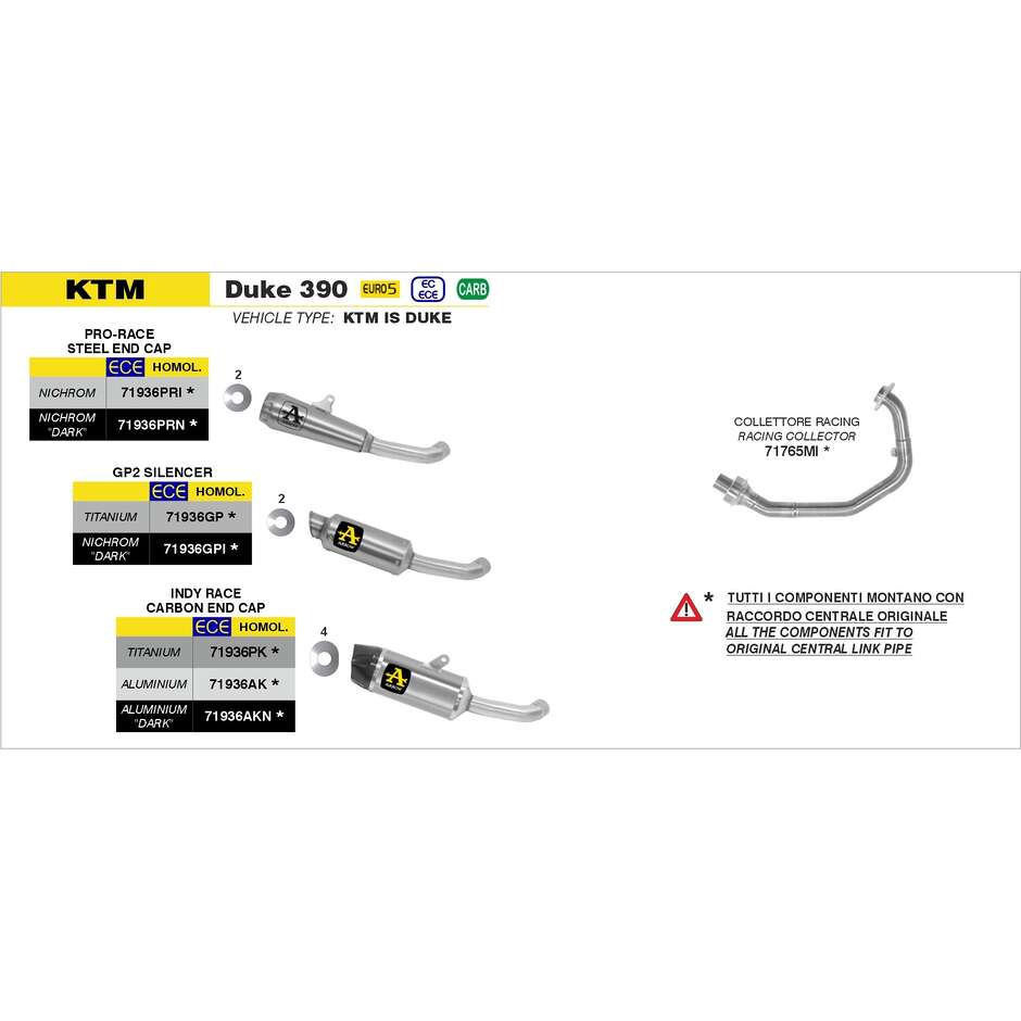Racing Header KTM DUKE 390 2021/2023
