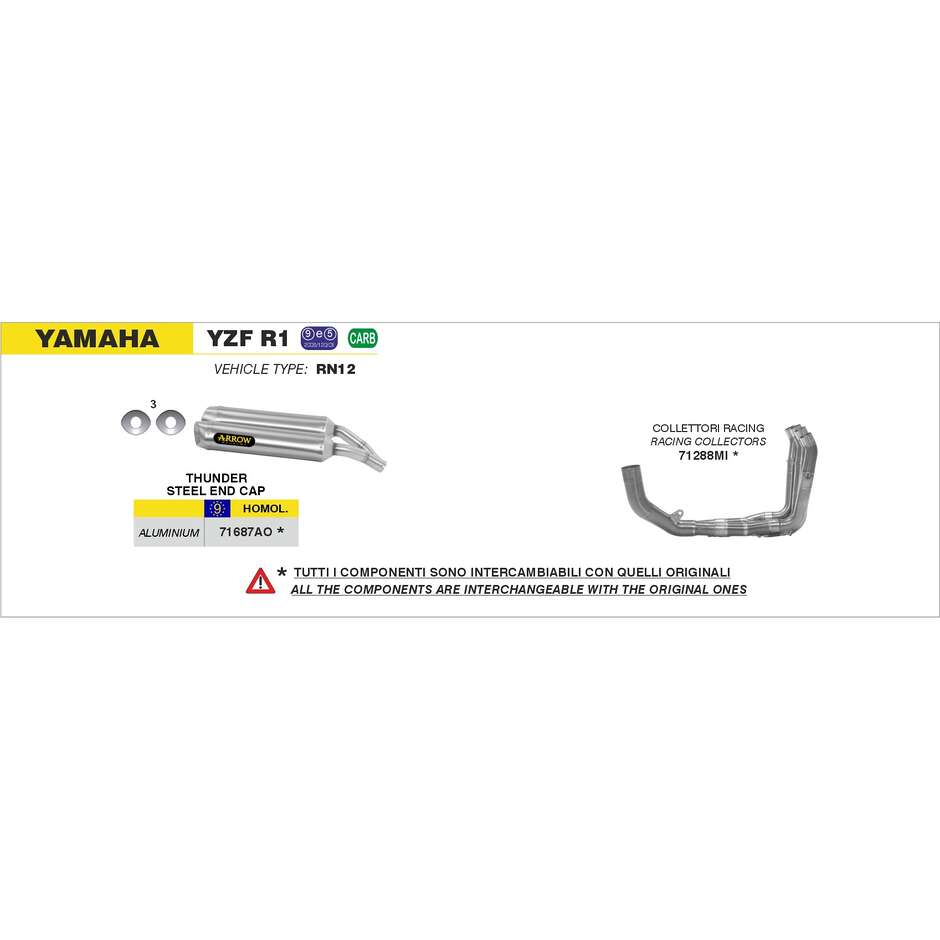 Racing Headers Yamaha YZF R1 2004/2006