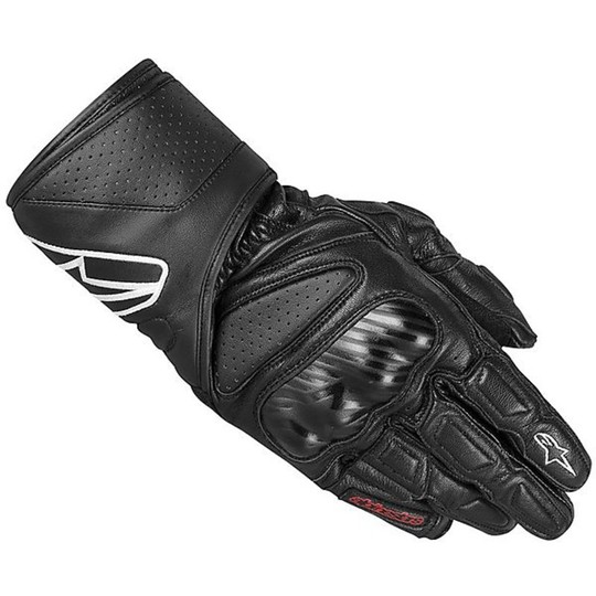 Racing Leather Motorcycle Gloves Alpinestars SP-8 Blacks