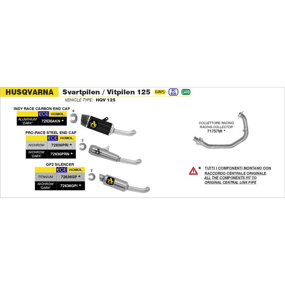 Racing manifold Husqvarna Svartpilen / Vitpilen 125 2021/2023