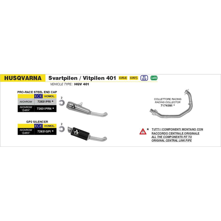 Racing manifold Husqvarna Svartpilen / Vitpilen 401 2020/2023