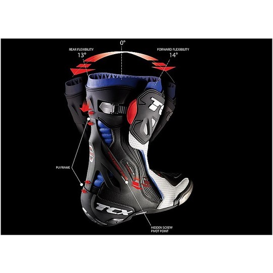 Racing Motorcycle Boots Tcx 7652 RT RACE PRO AIR Black Red White