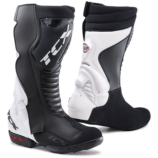 Racing Motorcycle Boots Tcx 7802 RACING SPEEDWAY Black White