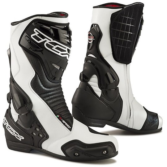 Racing Motorcycle Boots TCX S-Speed ​​White Black