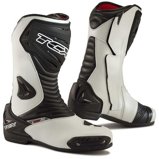 Racing Motorcycle Boots TCX S-Sportour Ages White Black