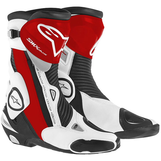Racing Track Motorcycle Boots Alpinestars S-MX Plus New Black White Red