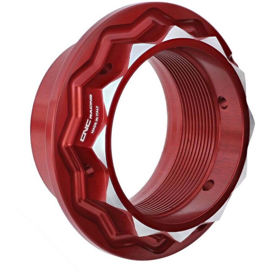 Radmutter hinten DA504 DX BICOLOR CNC Racing Rot Silber