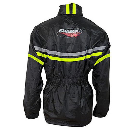 Rain Jacket Spark Hooded and Copriguanti Black Yellow Hy-Vision