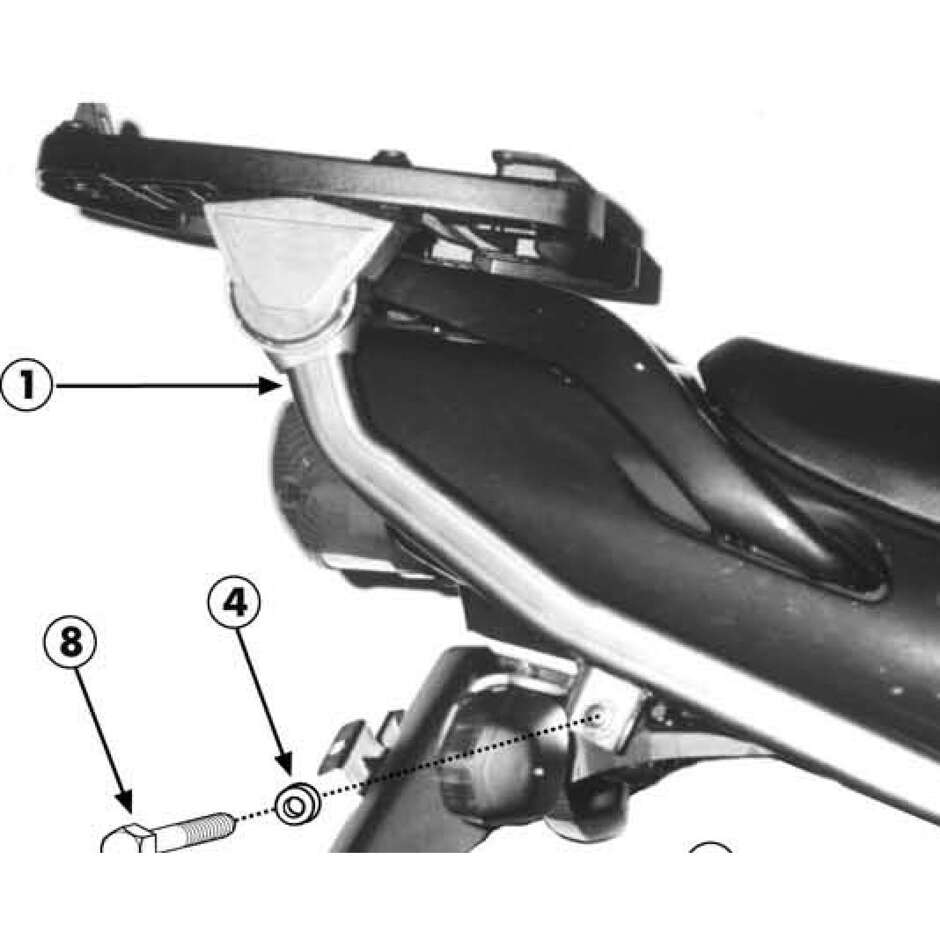 Rear rack for Monokey or Monolock top case Givi 336F For YAMAHA TDM 850 (96 > 01)