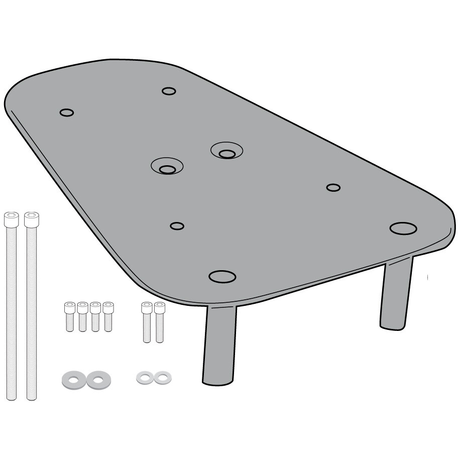 Rear rack for Monolock top case Givi SR6114 For KYMCO Agility 300-350 R16 (19 > 24)