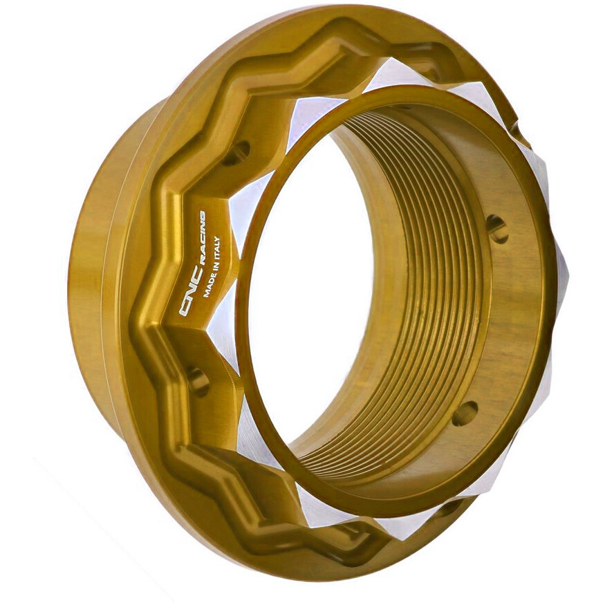 Rear wheel nut DA504 DX BICOLOR CNC Racing Gold Silver