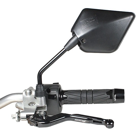 Rearview Mirror Motorcycle Homologated Chaft Model Spirit Black Pair
