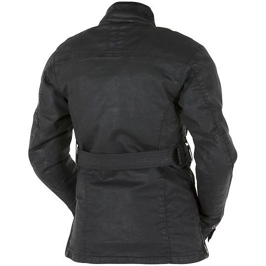 REBECCA Black Overlap Fabric Motorcycle Jacket