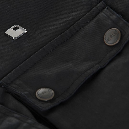 REBECCA Black Overlap Fabric Motorcycle Jacket