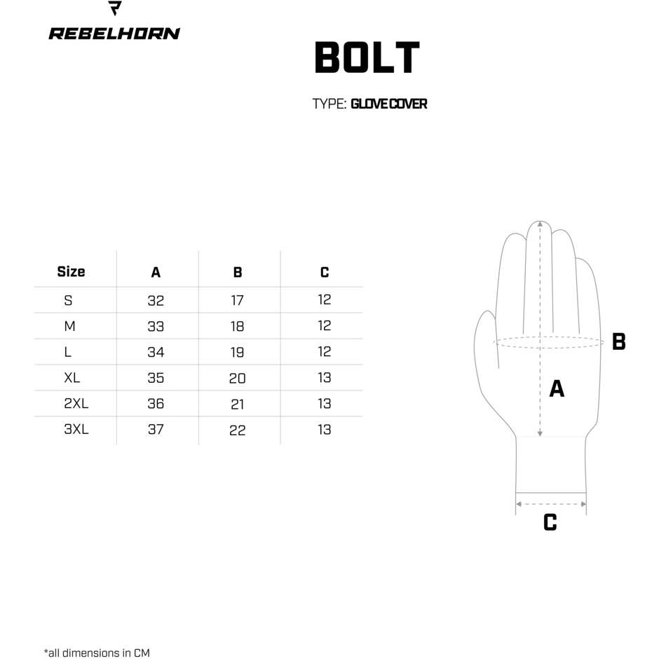 Rebelhorn BOLT Motorrad-Regenhandschuhüberzüge