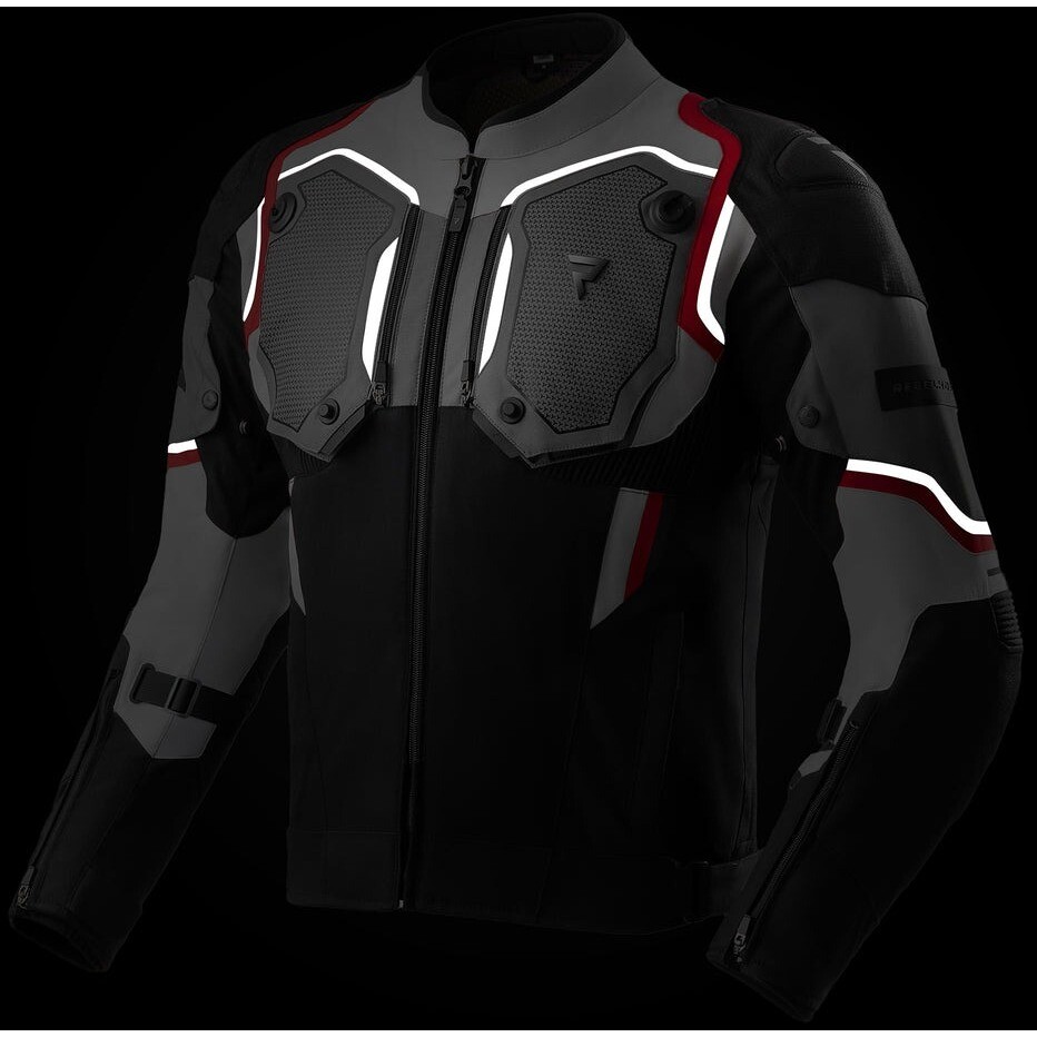 Rebelhorn BORG II Fabric Motorcycle Jacket Black Grey Fluorescent Yellow