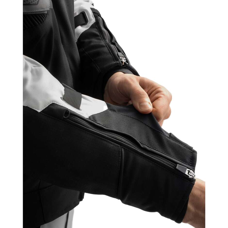 Rebelhorn BORG II Fabric Motorcycle Jacket Black Grey Fluorescent Yellow