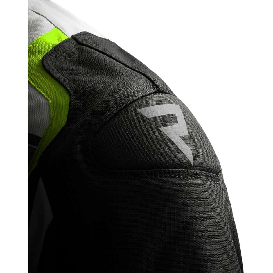 Rebelhorn BORG II Fabric Motorcycle Jacket Black Grey Fluorescent Yellow