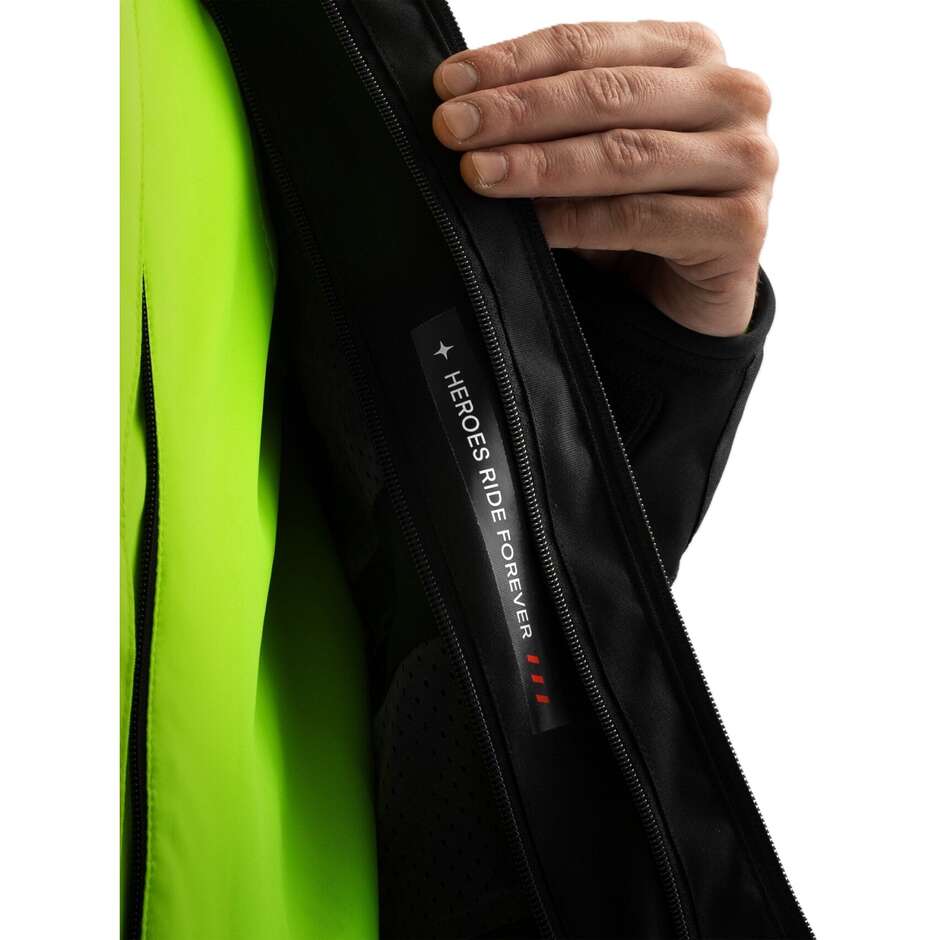Rebelhorn BORG II Fabric Motorcycle Jacket Black Grey Fluorescent Yellow