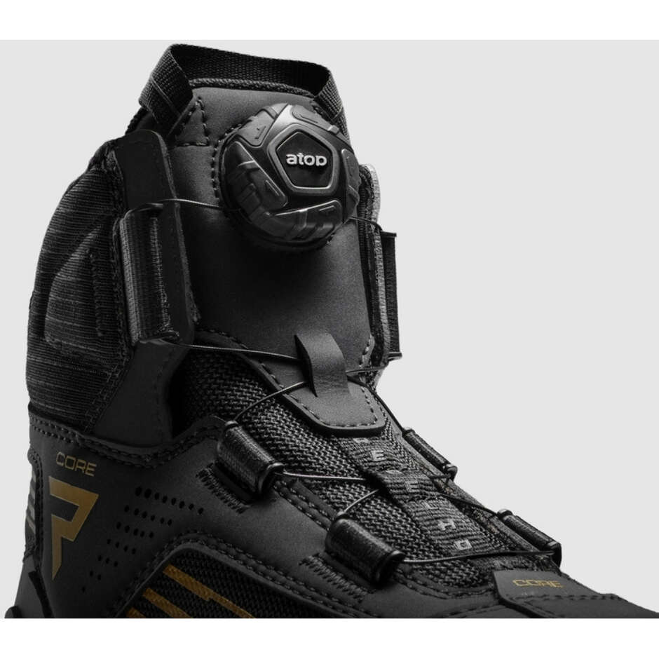 Rebelhorn CORE Motorcycle Boots Black Gold