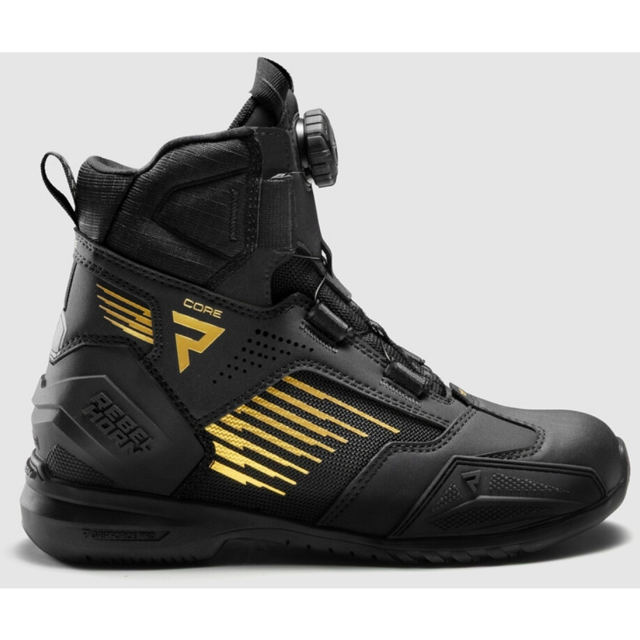 Rebelhorn CORE Motorradstiefel Schwarz Gold