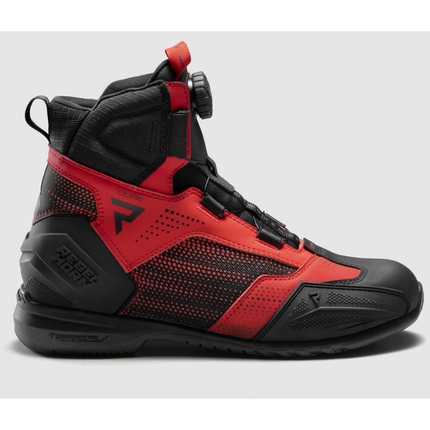 Rebelhorn CORE Motorradstiefel Schwarz Rot