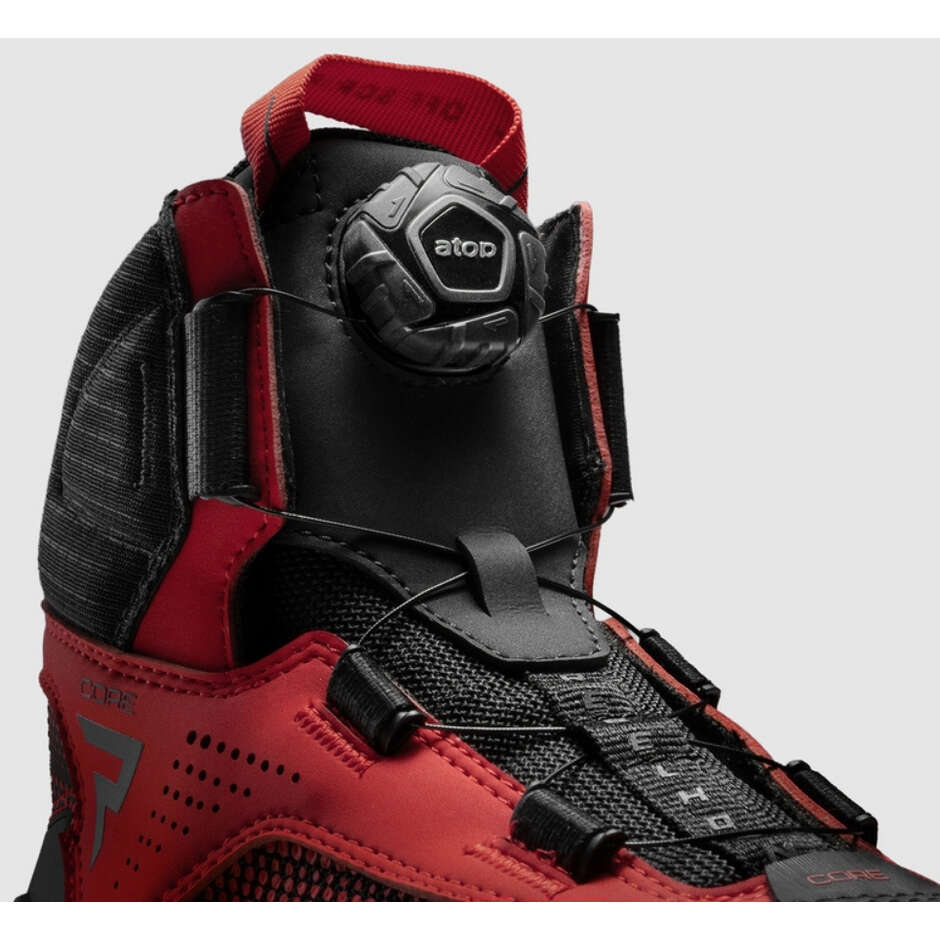 Rebelhorn CORE Motorradstiefel Schwarz Rot