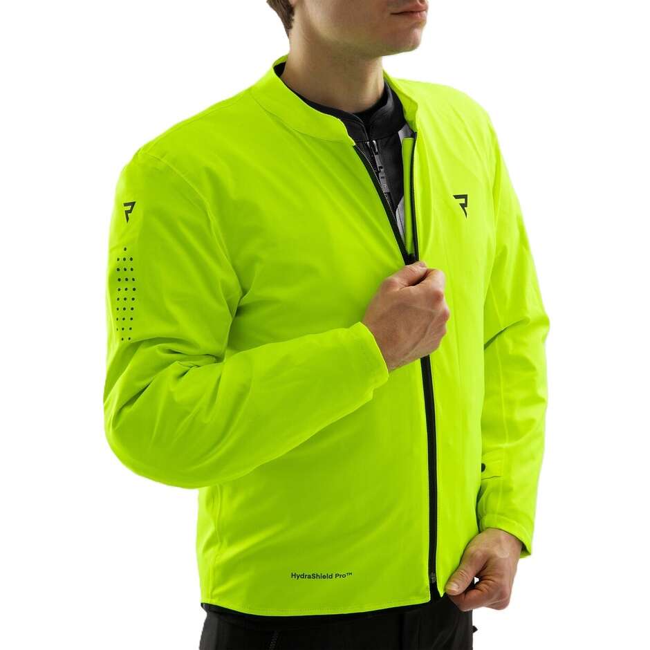 Rebelhorn HIFLOW-V Fabric Motorcycle Jacket Black Grey Fluorescent Yellow