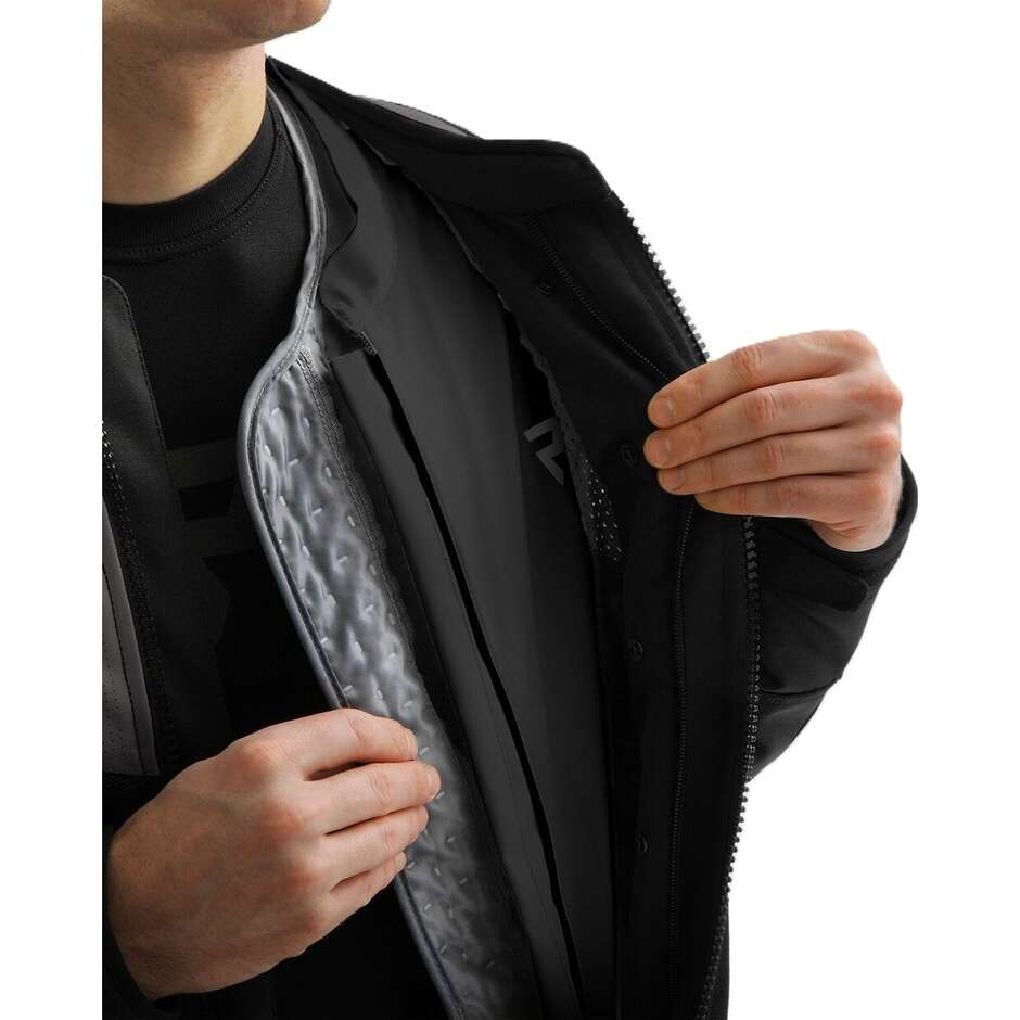 Rebelhorn HIFLOW-V Fabric Motorcycle Jacket Black Grey Red