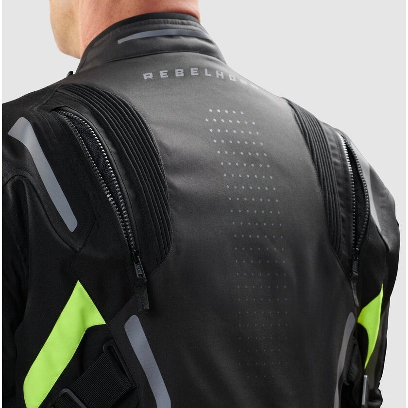 Rebelhorn HIKER IV Motorcycle Jacket Black Anthracite Fluorescent Yellow
