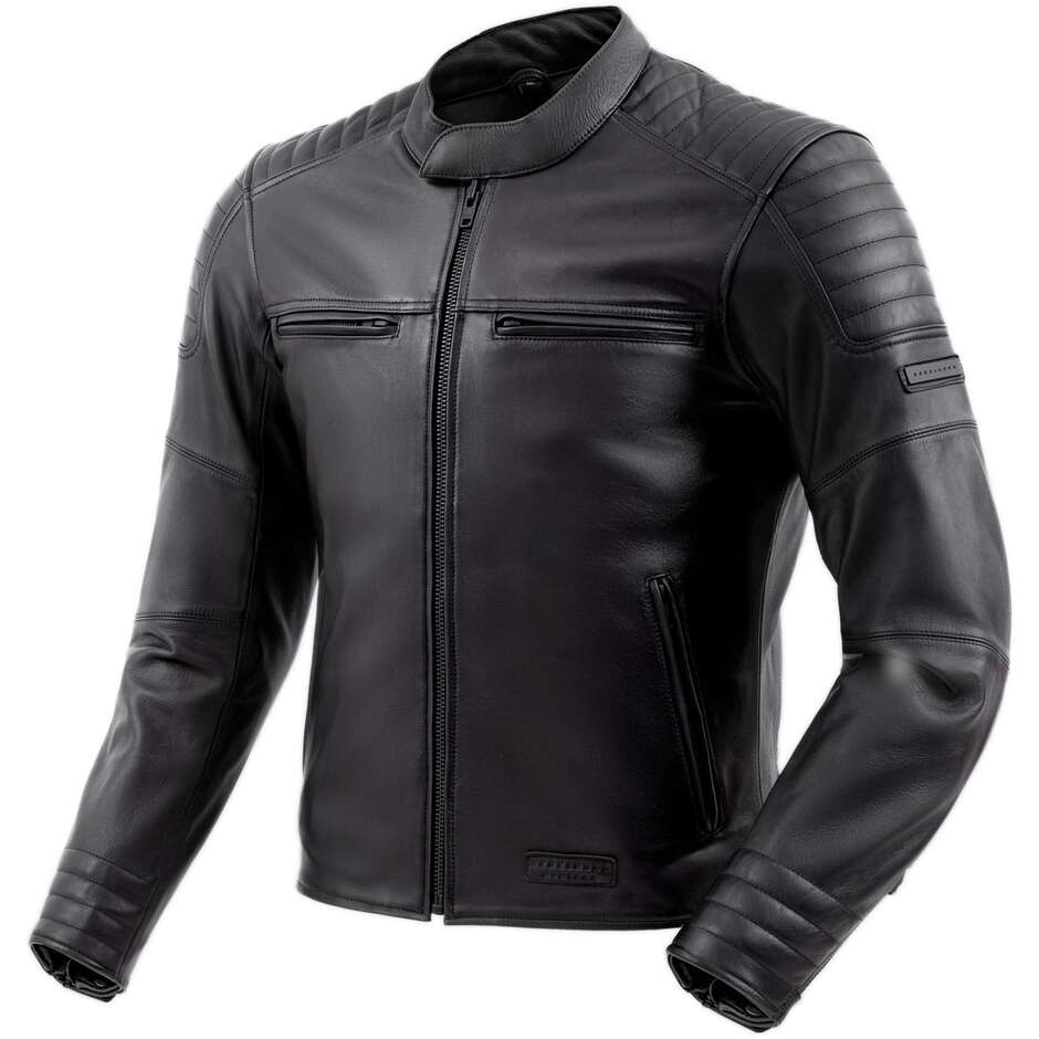 Rebelhorn HUNTER II Leder Motorradjacke Schwarz