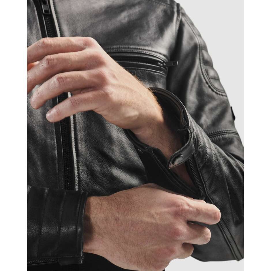 Rebelhorn HUNTER II Leder Motorradjacke Schwarz