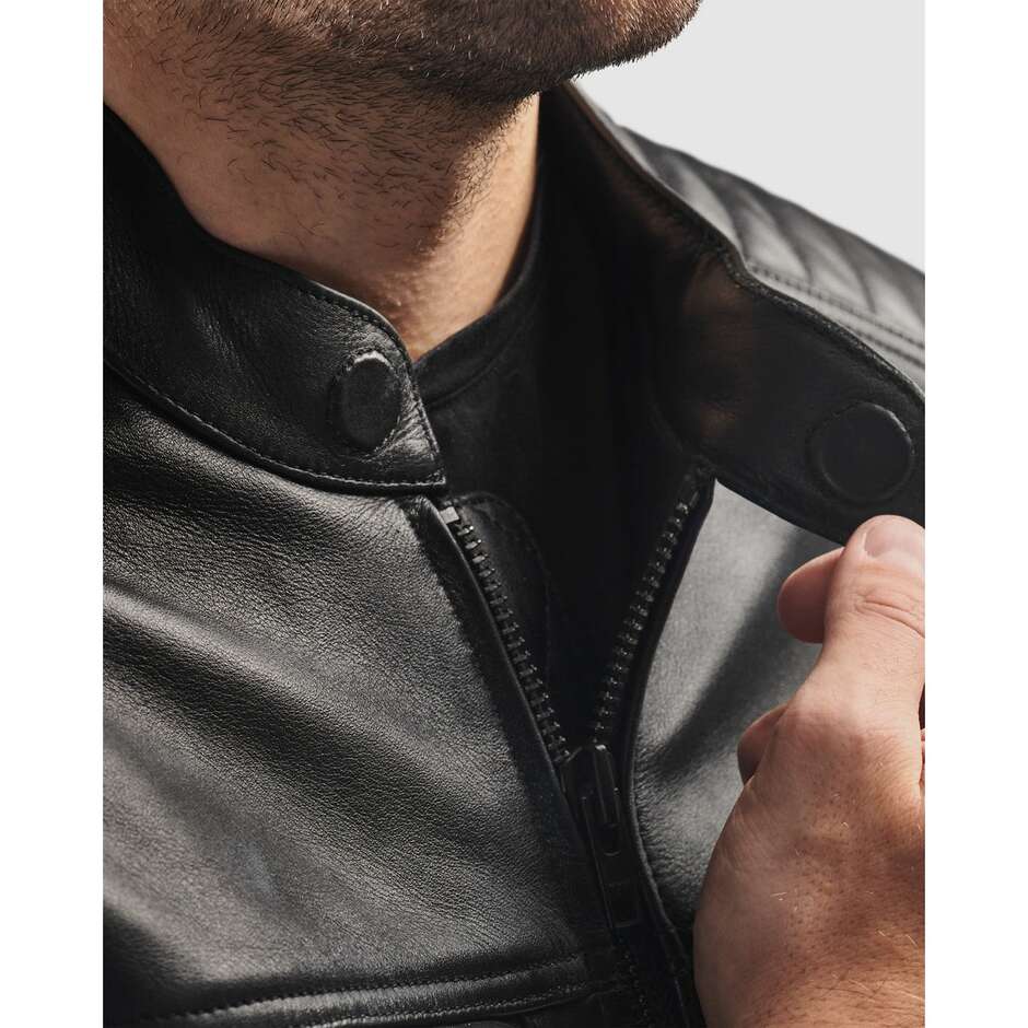 Rebelhorn HUNTER II Leder Motorradjacke Schwarz